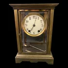  Preview image for Vintage Brass & Beveled Glass Mantle 