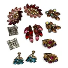  Preview image for 6 Pairs Of Vintage Rhinestone Clip 
