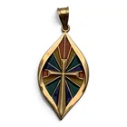  Preview image for 14k Yellow Gold Enameled Cross Pendant 