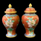  Preview image for Pair Of Vintage Chinese Cloisonne Vases 