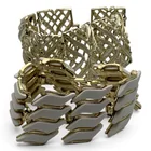  Preview image for 2 Gold Tone Enameled Fashion Bracelets 