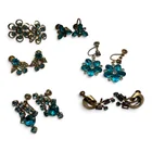  Preview image for 6 Pairs Of Vintage Gold Tone Rhinestone 
