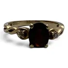  Preview image for Vintage 14k Yellow Gold Diamond & Garnet 