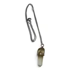  Preview image for Vintage Sterling & Yellow Glass Pendant 