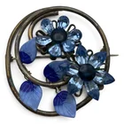  Preview image for Vintage Enamel & Rhinestone Brooch 