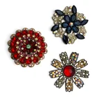  Preview image for 3 Vintage Fashion Rhinestone Brooches 