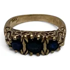  Preview image for Vintage 10k Yellow Gold & Blue Sapphire 