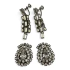  Preview image for 2 Pairs Of Vintage Singed Rhinestone 