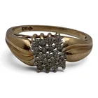  Preview image for 10k Yellow Gold & White Diamond Cluster 