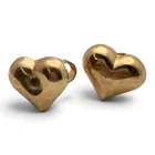  Preview image for Pair Of 14k Yellow Gold Heart Earrings 
