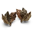  Preview image for Pair Of 14k Tri Color Gold Leaf Earrings 