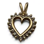  Preview image for Vintage 10k Yellow Gold & Diamond Heart 