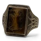  Preview image for Sterling & Gold Top Tiger's Eye Ring 