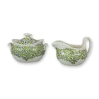  Preview image for 2pc Wedgwood Hand Painted Creamware 