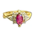  Preview image for 14k YG Pink Tourmaline & Diamond Ring 