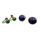  Preview image for Two Pairs of 14k Lapis & Jade Screwback 