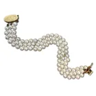  Preview image for 14k YG Ladies 3 Strand Pearl Bracelet 
