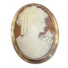  Preview image for 14k YG Antique Cameo Brooch 