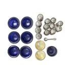  Preview image for Antique 22 Piece Sterling & Cobalt Salt 