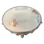  Preview image for Vintage 12" Ornate Footed Mirror Plateau 