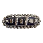  Preview image for 14k Antique Diamond & Onyx Bar Brooch 