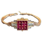  Preview image for 14K RG Mid Century Ruby, Aquamarine, & 