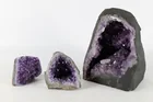  Preview image for Lot of 3 Amethyst Geodes 