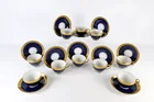  Preview image for Set of 10 T.V. Limoges Cobalt Blue and 