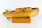  Preview image for Handmade Wooden Folk Art Boat with Motor 
