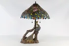  Preview image for Peacock Motif Stained Glass Table Lamp 
