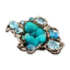  Preview image for Brutalist Large Pendant with Chrysocolla 