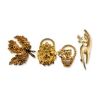  Preview image for 4pc Assortment of Vintage Gold Tone 