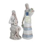  Preview image for 2pc Spanish Glazed and Bisque Porcelain 