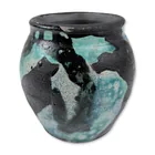  Preview image for Studio Pottery Stoneware Fat Lava Vase 
