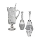  Preview image for 4pc Romanian Cut and Etched Glass 
