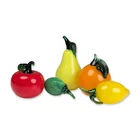  Preview image for 5pc Art Glass Fruit Figurines 
