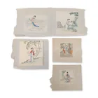  Preview image for 8pc Chinese Meiren Paintings on Silk 