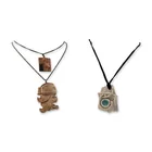  Preview image for 3pc Ceramic and Carved Wooden Pendant 