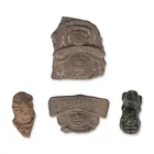  Preview image for 4pc Pre-Columbian Figural Head Fragments 