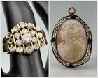  Preview image for 10k Gold Diamond & Cameo Lot 