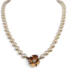  Preview image for Hand Knotted Pearl Necklace with 14k & 