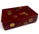  Preview image for Japanese Red Lacquer Box With Floral 
