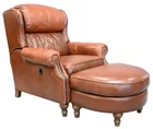  Preview image for Smith Brothers Leather Upholstered Chair 