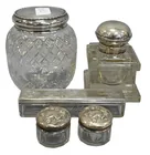  Preview image for Four Piece Sterling Silver and Glass 