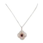  Preview image for Sterling Silver and Garnet Quatrefoil 