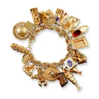  Preview image for 14K Gold Bracelet with 23 Unique Charms 