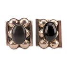  Preview image for Pair of Taxco Sterling Silver and Black 