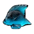  Preview image for Lalique Blue Crystal Fish Figurine 