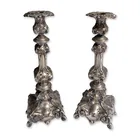  Preview image for 2pc Rococo Revival Silver-Toned 