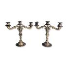  Preview image for 2pc Rococo Revival Style Silver-Toned 